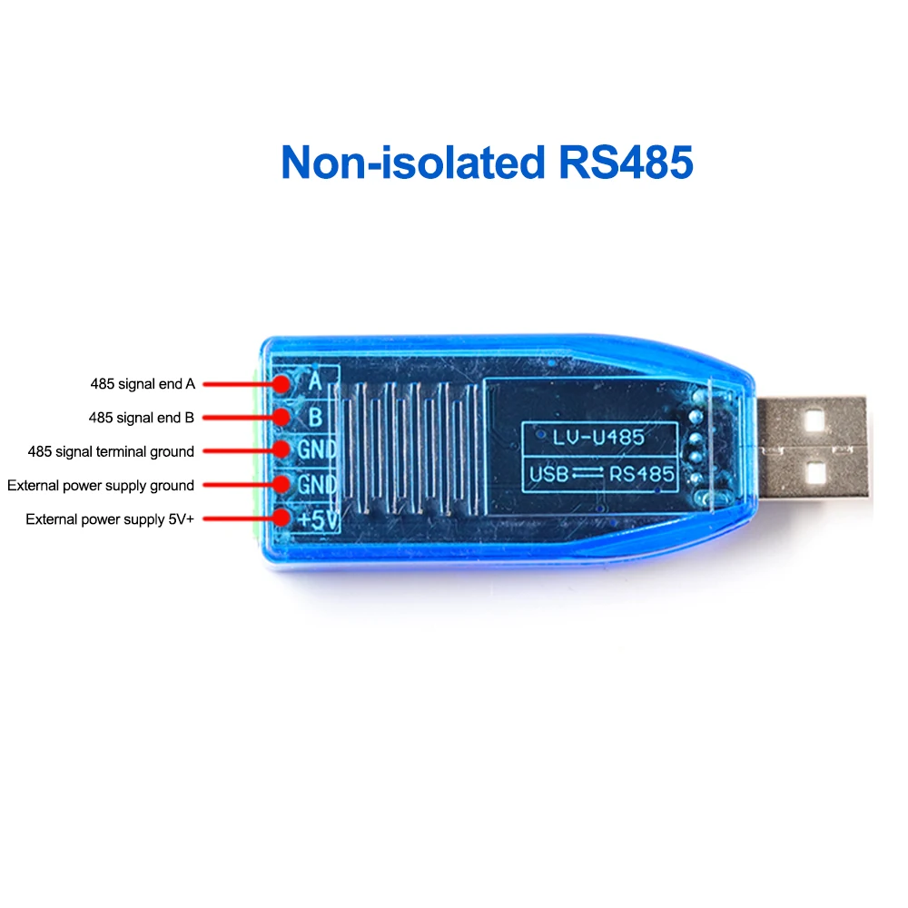 USB to RS485 5V Communication Module Non-Isolated Industrial Grade Serial Converter TVS/ESD Protection CH340