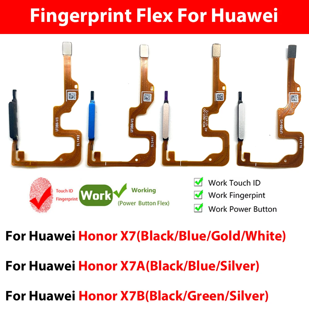 Fingerprint Sensor Home Return Key Menu Button Flex Ribbon Cable For Huawei Honor X7 / X7A / X7B