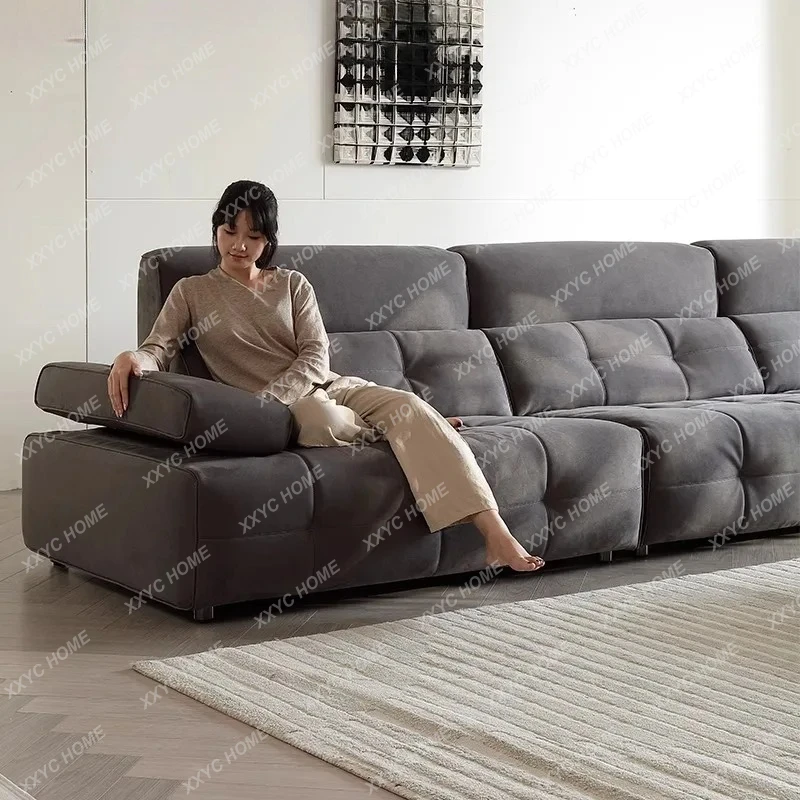 adjustable straight row fabric sofaLX sofa living room matte cloth high backrest armrest  sectional sofa corner sofa