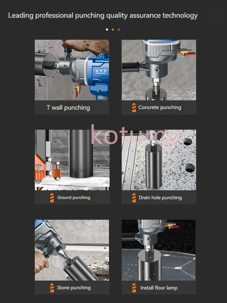 220V Water Drill Diamond High Power Diamond Core Drill Wet Handheld Concrete Core Drill Water Drilling Machine