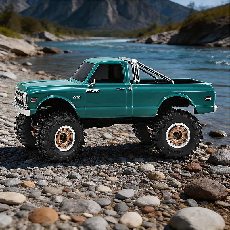 

for AXIAL 1/30 SCX30 0.7 Inch Wheels Tires Rubber Tyre Metal Upgrade Parts Kit RC Car OP Accessories