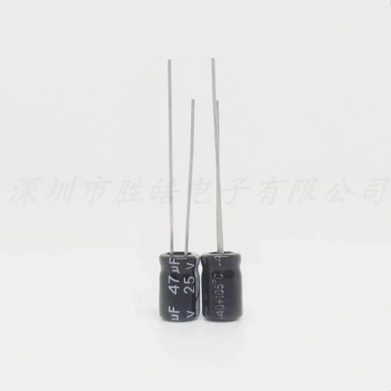 (50PCS) 25V47UF Aluminum Electrolytic Capacitor Volume:5x7 Good Quality