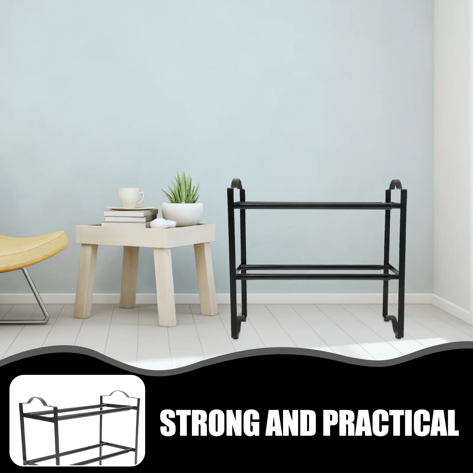 

Dual-Layer Retractable Shoe Rack Stainless Steel Adjustable Storage Shelf Entryway Shoes Organizer Home Dorm Shoe Rack