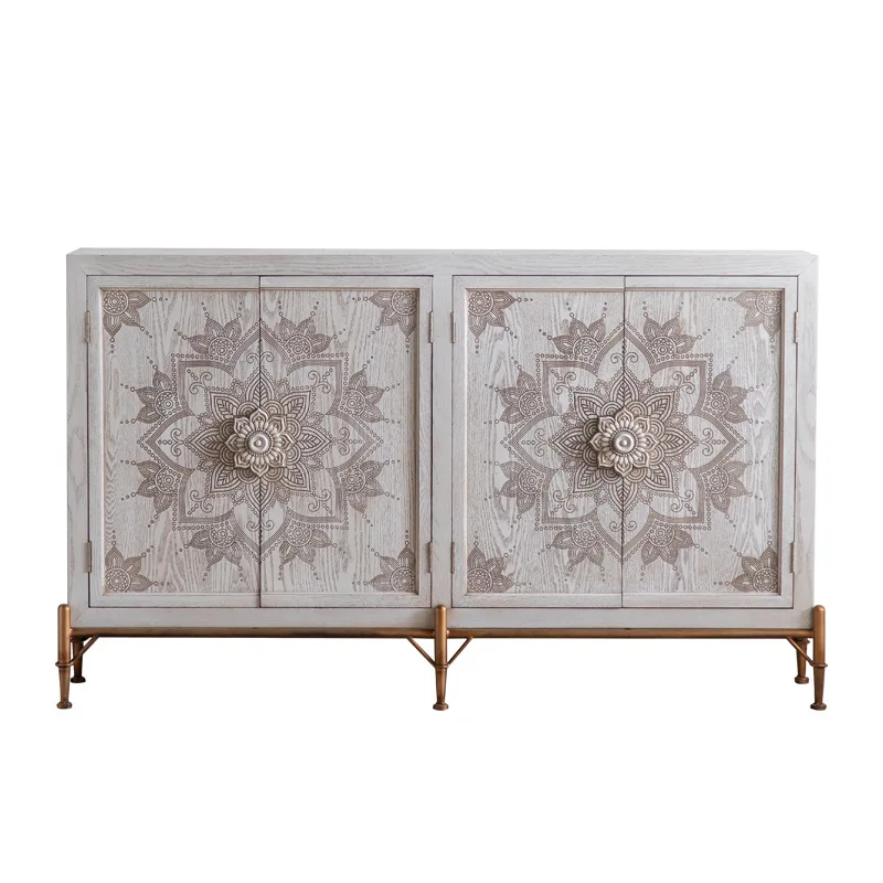 

American light luxury art shoe cabinet storage cabinet living room entrance entrance
