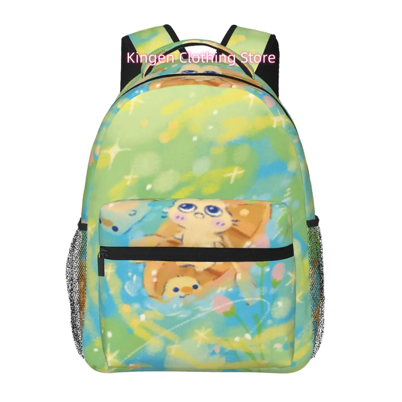 Green Lake Boat Duckling Sweet Trendy Unisex Travel And Sports Backpacks, Ideal for Ipads And Laptops, Adjustable Straps, for Tr