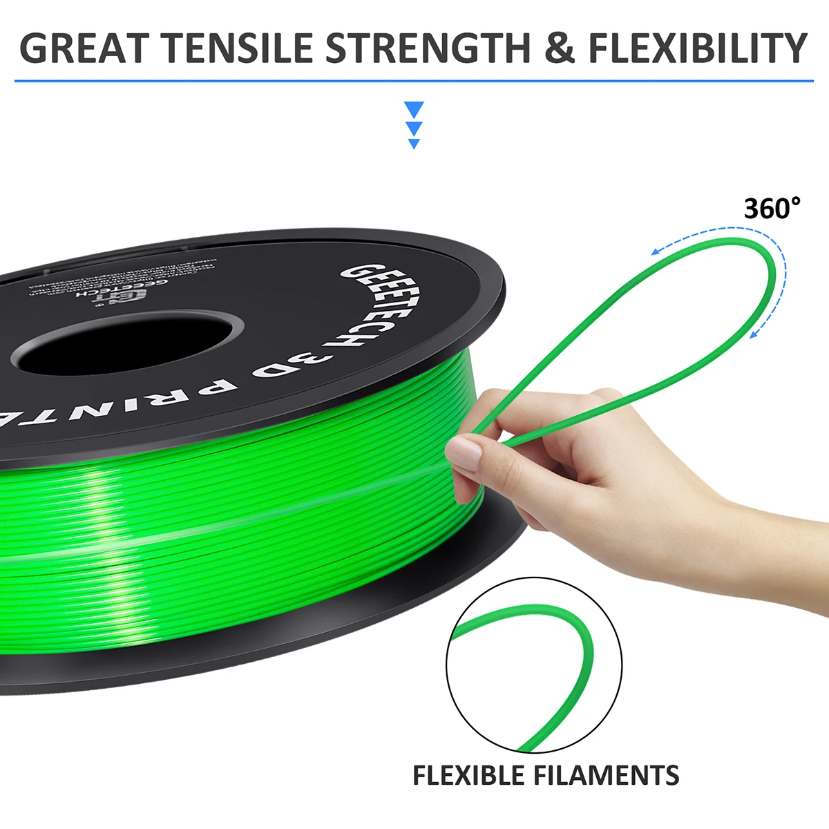 Geeetech 2Kg Standardowy Filament PLA 1.75mm +/-0.02MM do Drukarki 3D, Kolorowy Materiał Plastikowy, Pasuje do Większości Drukarek FDM — zdjęcie produktu 2