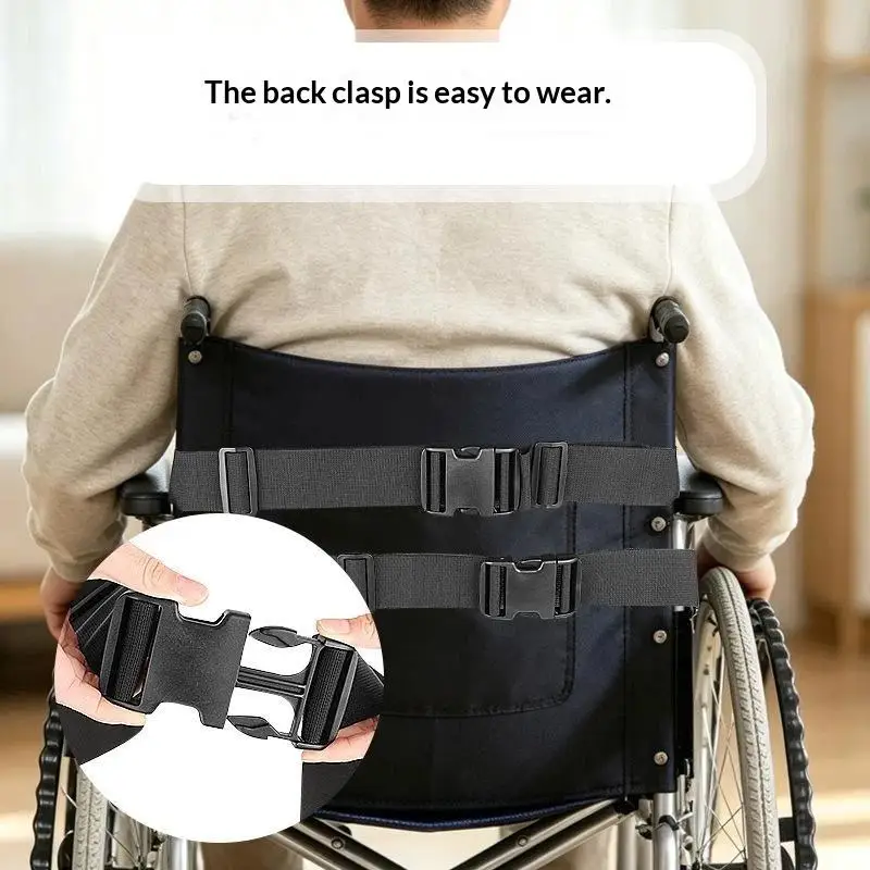 Rollstuhl-Fallschutz-Sicherheitsgurt, Fixierriemen, Pflegeband für ältere Patienten, Gurtband, Stützwerkzeug – Detail 3