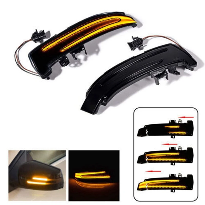 Car Puddle Light And Dynamic Rear Mirror LED Turn Signal Light For Mercedes Benz W204 CLA A B C E S Class W176 W212