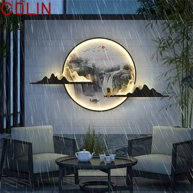 COLIN Outdoor Mural Lamp LED Creative Circular Landscape Waterproof Mural Outdoor Villa Courtyard Garden Decoration Painting