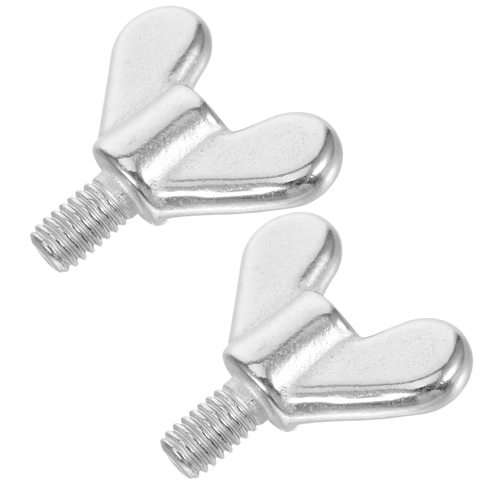 2Pcs Stainless Steel Butterfly Bolts Wing Nut Screws Hand Twist Screws Flagpole Mounting Hardware Fastening for Furniture Bed