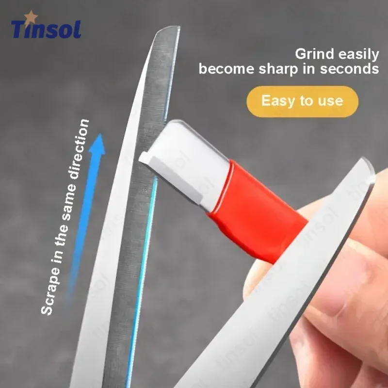 TINSOL Portable Knife Sharpener for Kitchen Knife Garden Scissors Mouth Sharpener Scraper Edge Trimmer Edge Scraper Sharp Tool