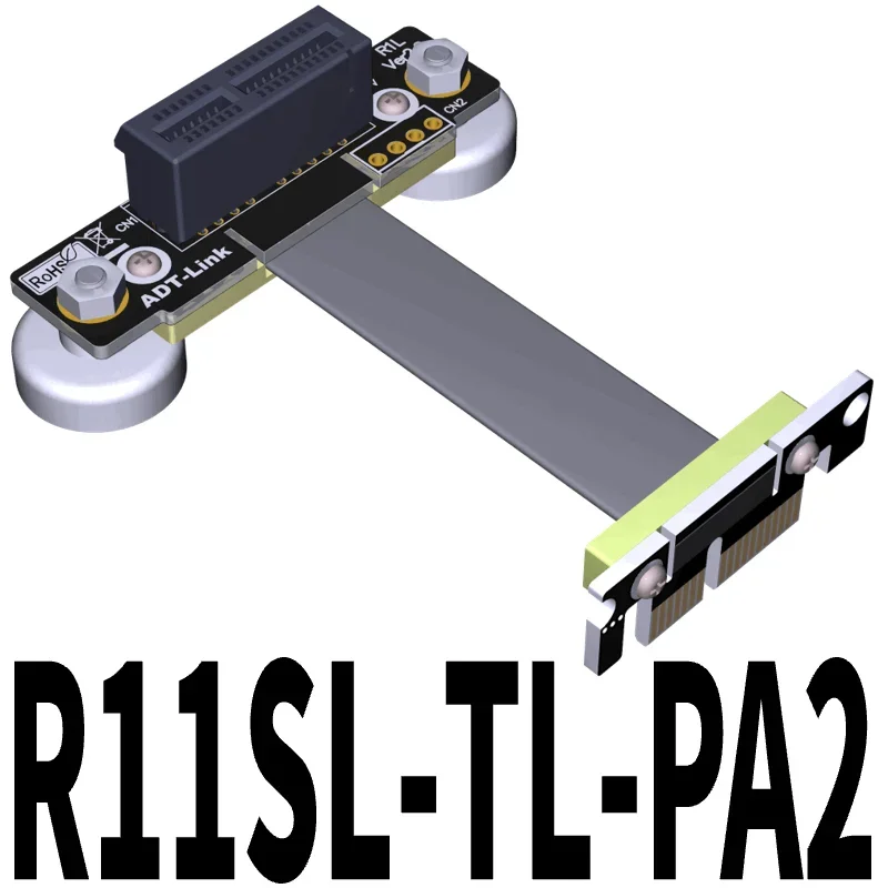 Câble d'extension PCIe 3.0x1 à 1X, haute vitesse, angle droit à 90 degrés