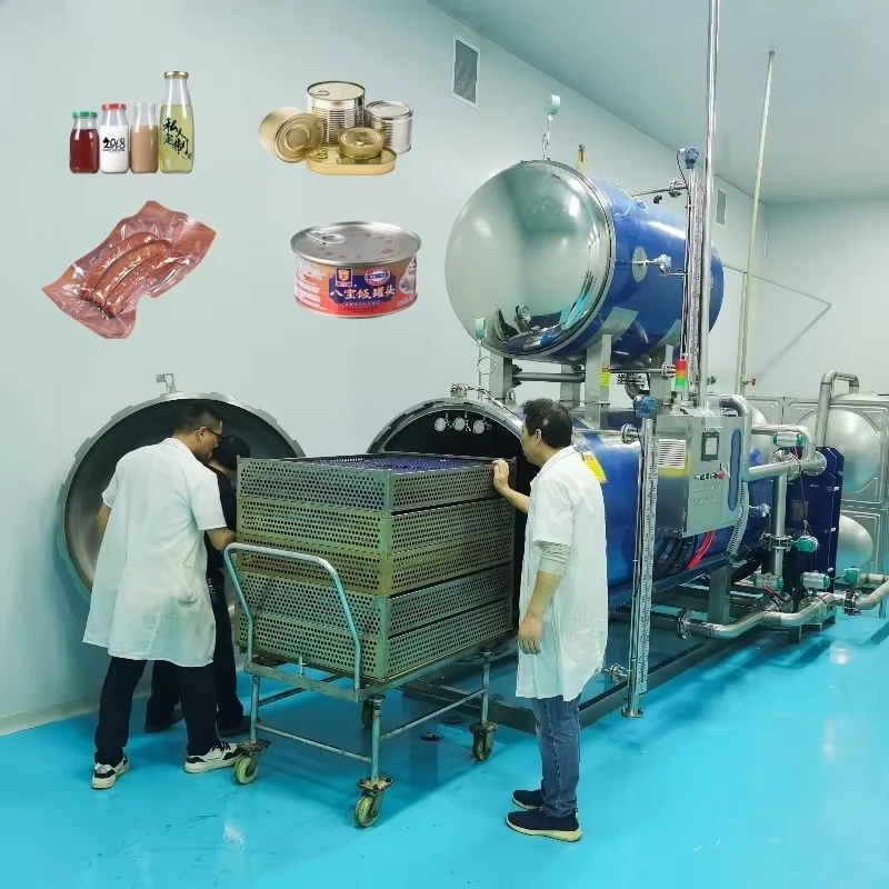 Industrial high-capacity canned food autoclave, fire canning pot, one ton per hour