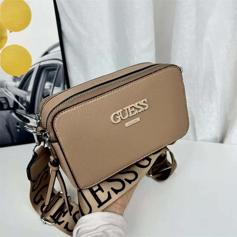 New 20cm Lady Messenger Bag With Simple Letters Small Square Bag Women Casual Wide-Shoulder Bag Designer Camera Bags Girl Gifts