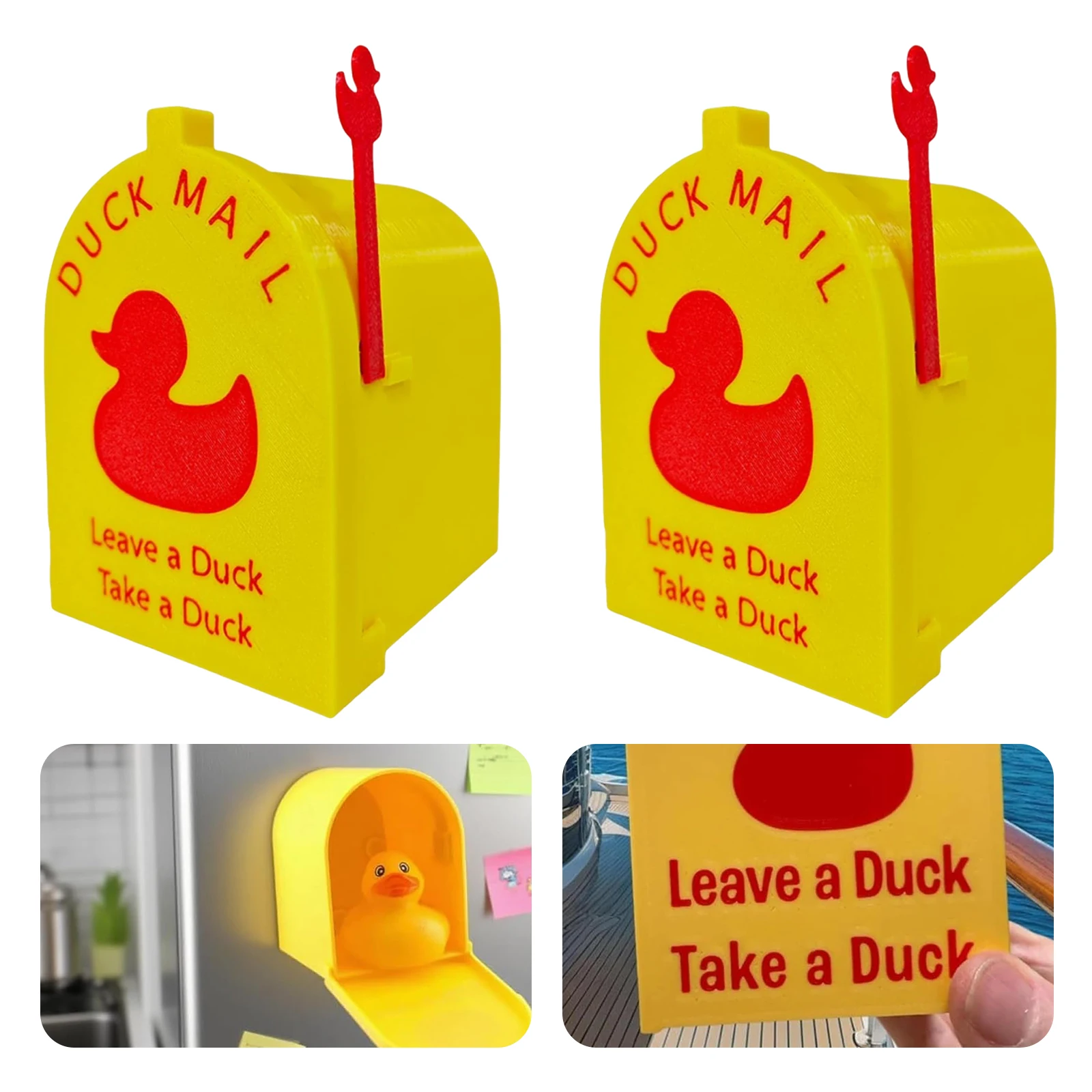 Cute Mini Yellow Duck Mailbox Refrigerator Magnet