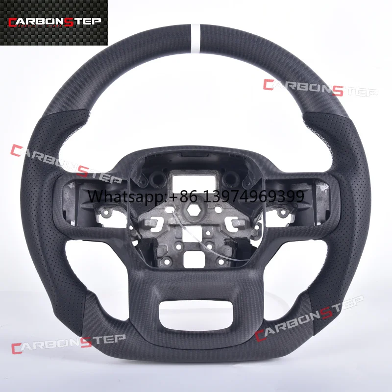 Custom Matte Carbon Fiber Car Steering Wheel for Ford F150 Raptor