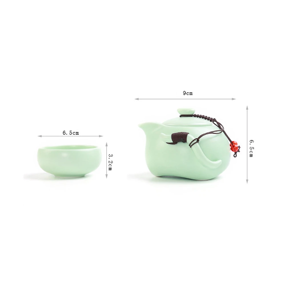 

Travel Tea Set 1 Teapot 4 Teacups Porcelain Kung Fu Tea Ware Portable Chinese Traditional Handmade Accessories