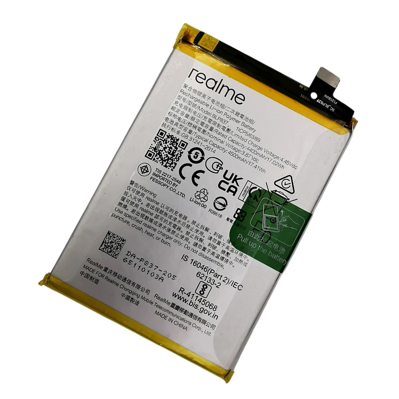 2024 Years 100% Orginal New High Quality Replacement Battery For Oppo Realme 8 Pro Mobile Phone 4500mAh BLP837 Batteries Bateria