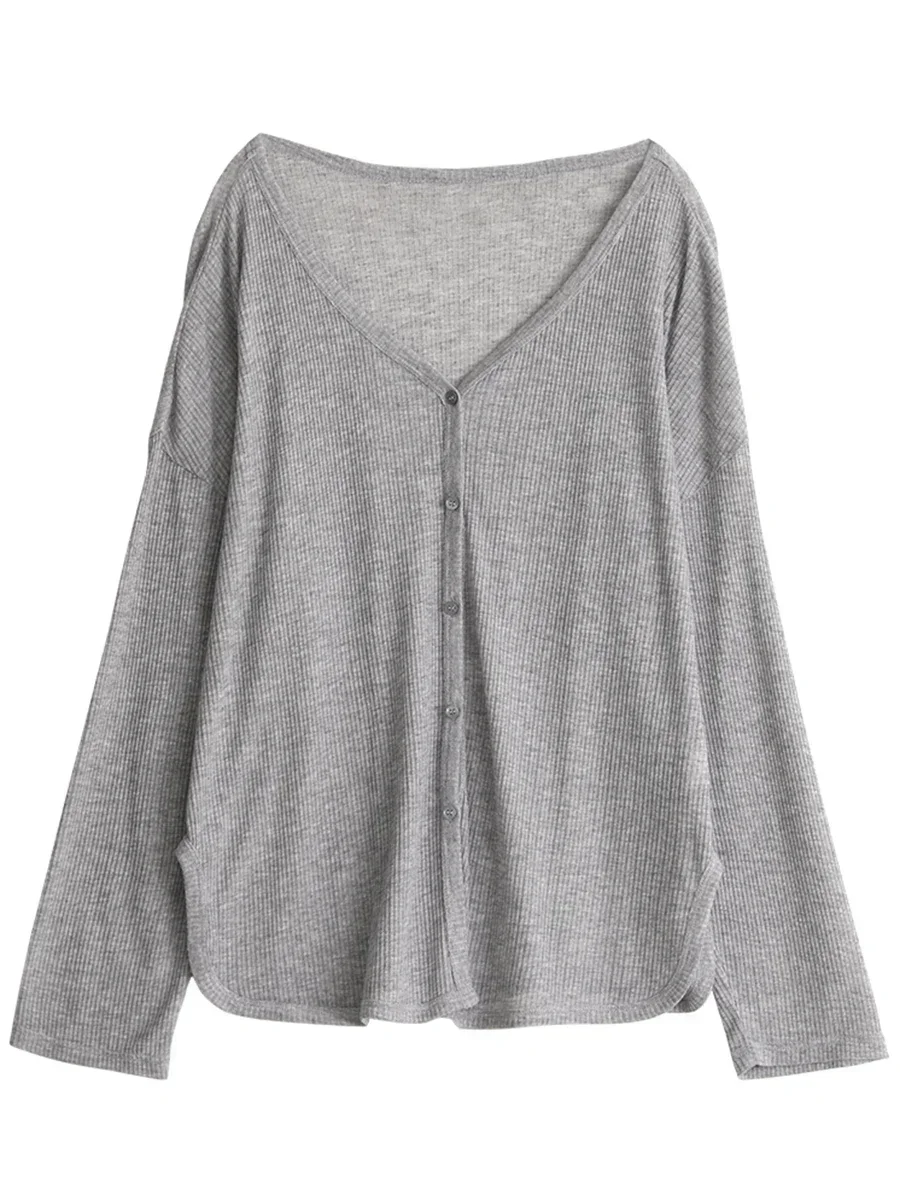 CHIC VEN Women Cardigan New V-neck Long Sleeved Female Shirt Female Jumpers Sun Protection Woman Sweaters Spring Summer New 2026