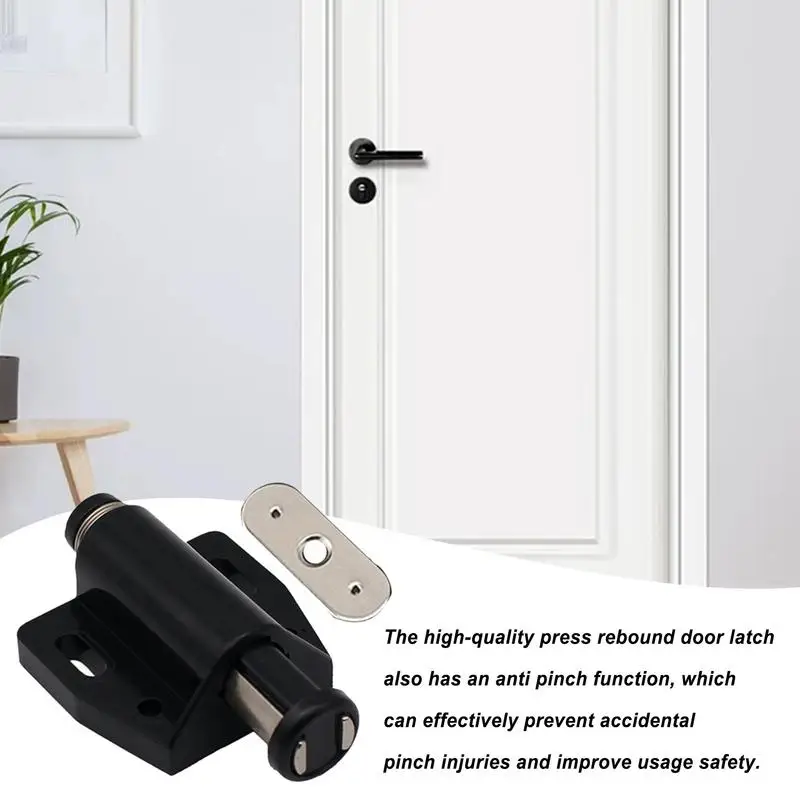 Magnetic Push Latches 4 Sets Flexible Heavy Duty Cabinet Latch Magnetic Press Latch Safe Push Touch Latch For Kitchen Drawer