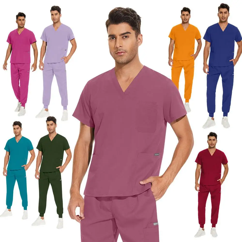 

Women's Medical Hand Washing Uniform Set Doctor Nurse Short Sleeve Work Outfit Hotel Staff Clothing Spring Season Style