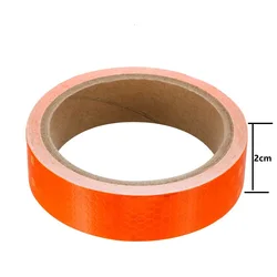 2cm*8m Orange Reflective Tapes Waterproof Auto Adhesive Safety Conspicuity Marking Stickers For Bike Trailer Truck Warning Signs