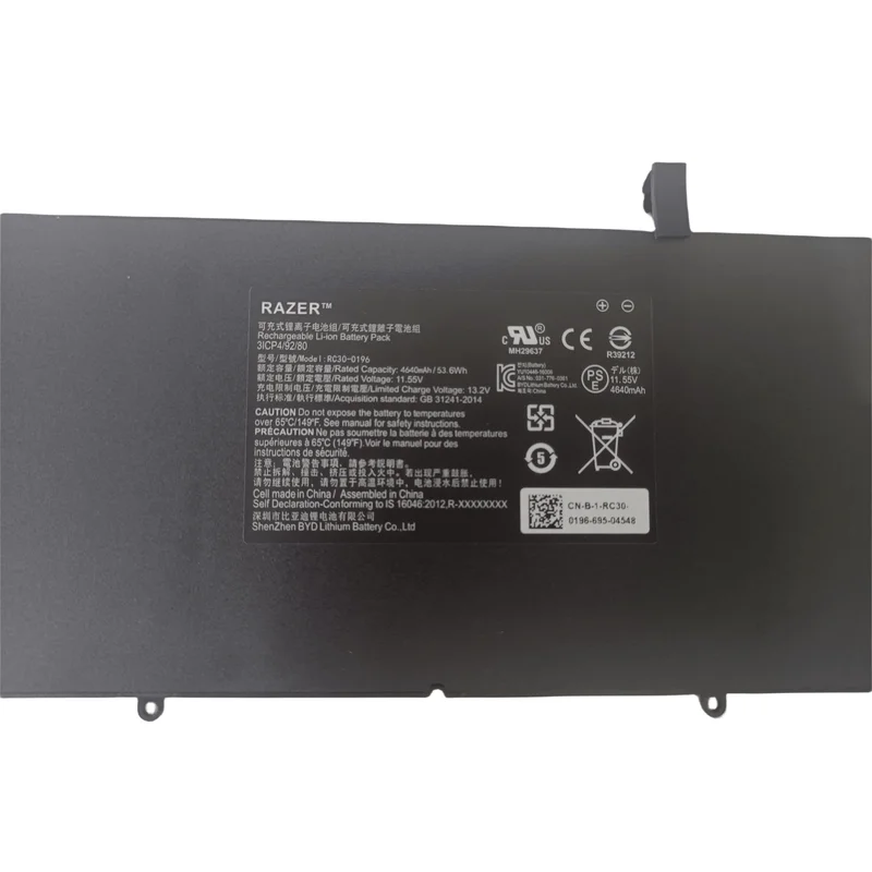 Brand new original equipment manufacturer Authentic RC30-0196 RZ09-0196 Battery Applicable Razer Blade Stealth 2016 2017