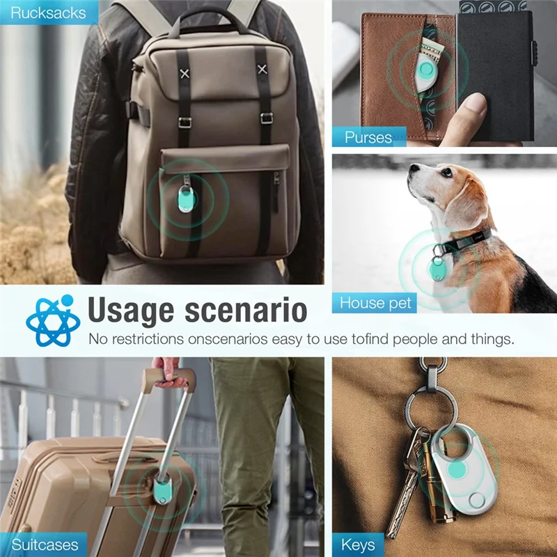 

GROCE-Smart Tag GPS трекер для Airtag, искатель ключей на большие расстояния, кошелек для домашних животных, велосипед, анти-потерянная сигнализация, мини-локатор, работает