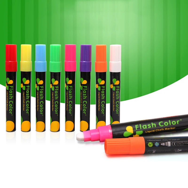 

Candy Color Liquid Chalk Erasable Highlighter Fluorescent Marker Pen LED Whiteboard Graffiti For Painting Graffiti Office Supply