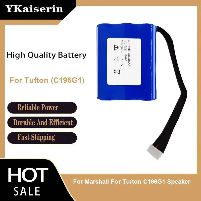 Portable Good Low-Temperature Performance Speaker Battery For Marshall For Tufton C196G1 Speaker 6800mAh