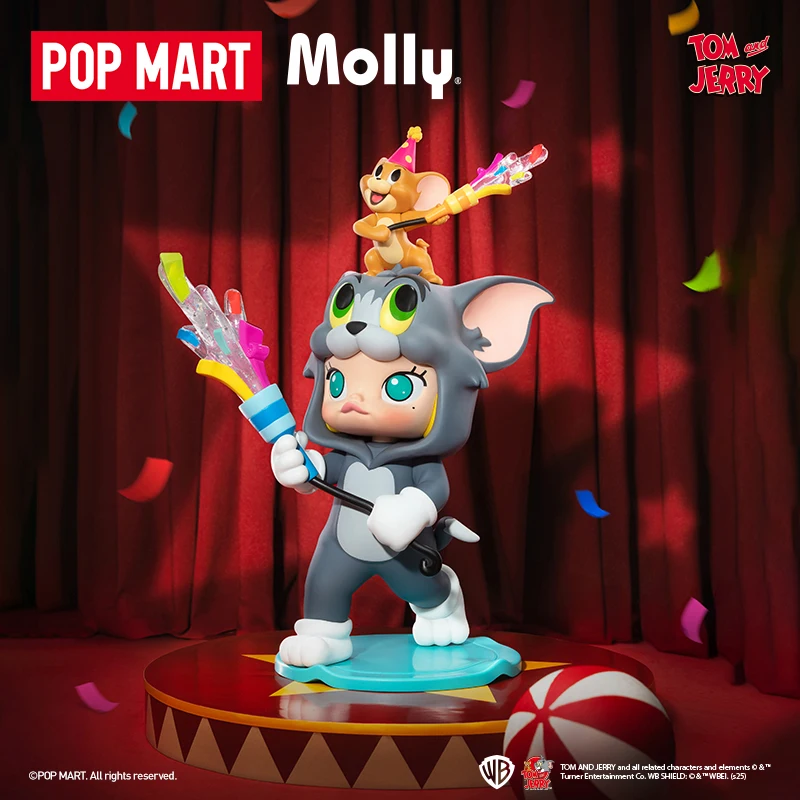 

Official Authentic Pop Mart Molly Tom And Jerry Blind Box Cosplay Figure Collectible Desktop Decor Ornament Character Toy Gifts