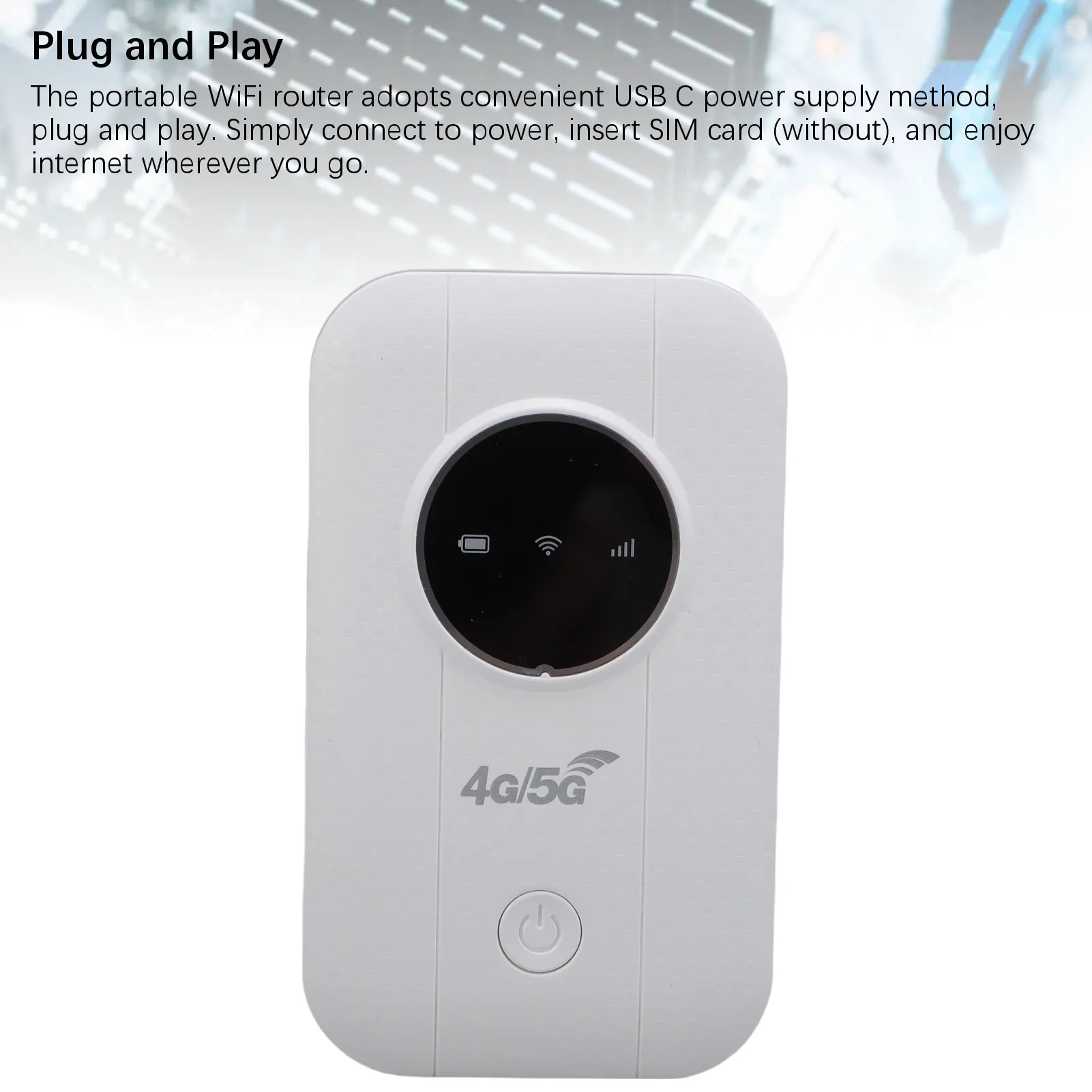 راوتر واي فاي محمول نقطة اتصال وتشغيل واي فاي محمولة تدعم 10 أجهزة متصلة بطارية 300 ميجابت في الثانية 3650 مللي أمبير في الساعة للتخييم #6