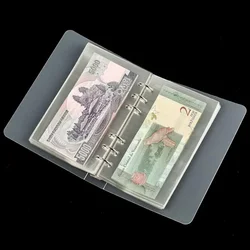 100 Pocket Currency Album Portable Banknotes Holder Paper Money Sleeves Storage Book for Tickets Stamps Collection Supplies