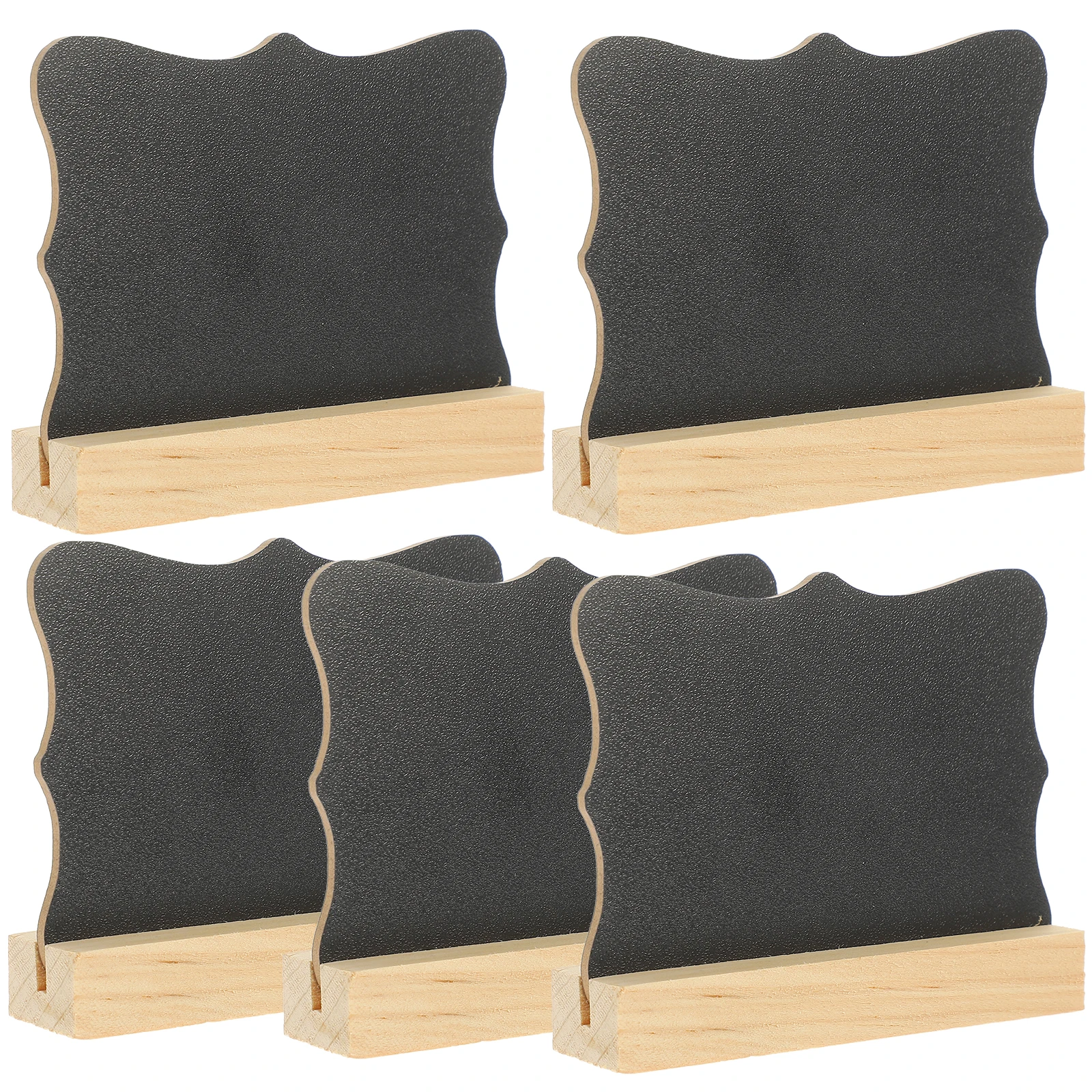 

5 Pcs Double-sided Blackboard Ornaments Chalkboard Decoration Signs Small Mini Whiteboard Desktop Message Wood Wooden Household