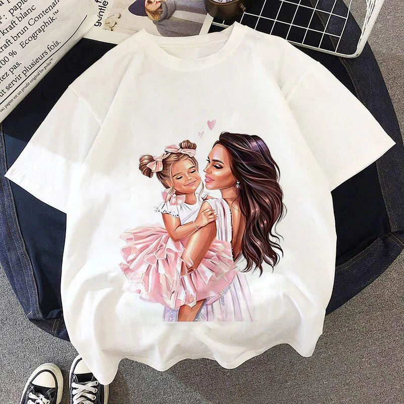 Mother Kids Kids T-shirts Girls Summer New Super Mom Dad Clothes Baby T Shirts Children Cute Sleeve Clothing Graphic T-shirt Tee