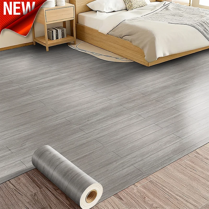Pegatina para Piso con Diseño de Madera, Impermeable y Resistente a los Arañazos, Autoadhesiva, de PVC y Vinilo, para Cubrir Pisos de Cocina, Baño y Dormitorio