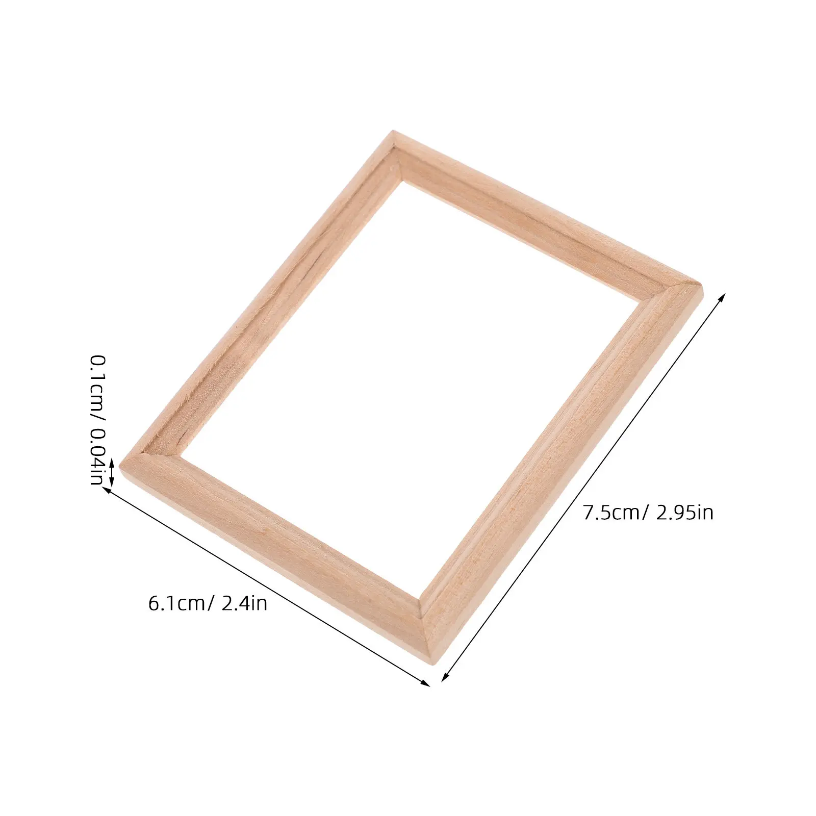 10Pcs Mini House Decorative Photo Frame Vivid Micro Landscape Accessory Natural Wood Craft for Miniature Home Decoration