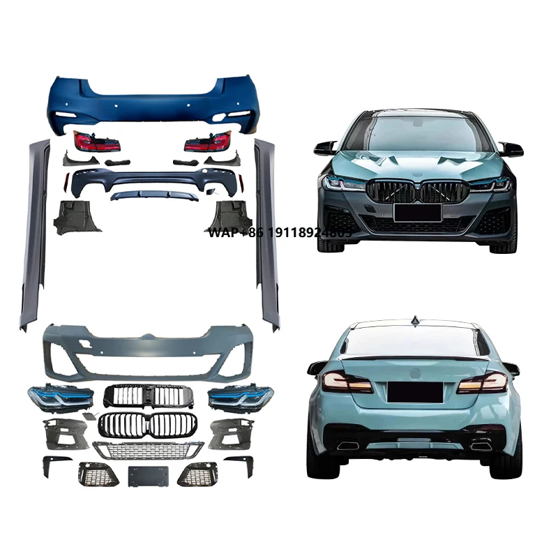 

Upgrade New Condition Front Bumper Headlights Engine Hood Rear Bumper Taillights Body Kit Suitable for 2023 5 Series G30/G38