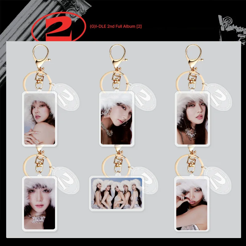 A (G) I-DLE New Album 2ND YUQI MINNIE Acrylic Keychain Key Hanger Peripheral