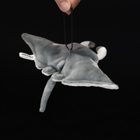 Lifelike Gray Manta Mobula Devil Rays Emulational Sea Animal Soft Stuffed Doll Plush Toy Small Pendant Birthday Christmas Gift