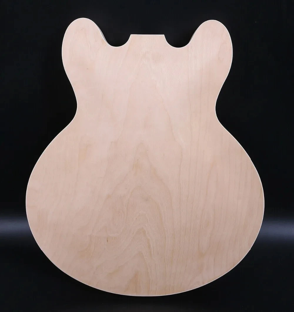 Unfinished Electric guitar 1set Guitar Kit ES 335 maple Guitar neck and Guitar Body,DIY Hollow Electric guitare