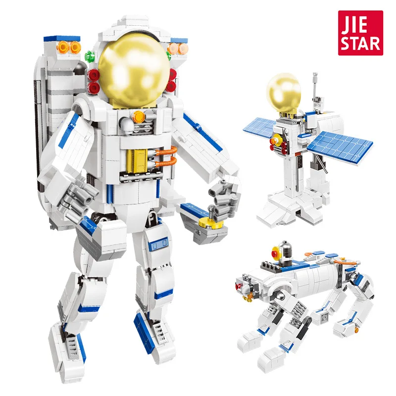 JIESTAR/58271 Astronauts 3in1 Model Building Blocks Home Decor Science fiction GIFT COLLECTIBLE