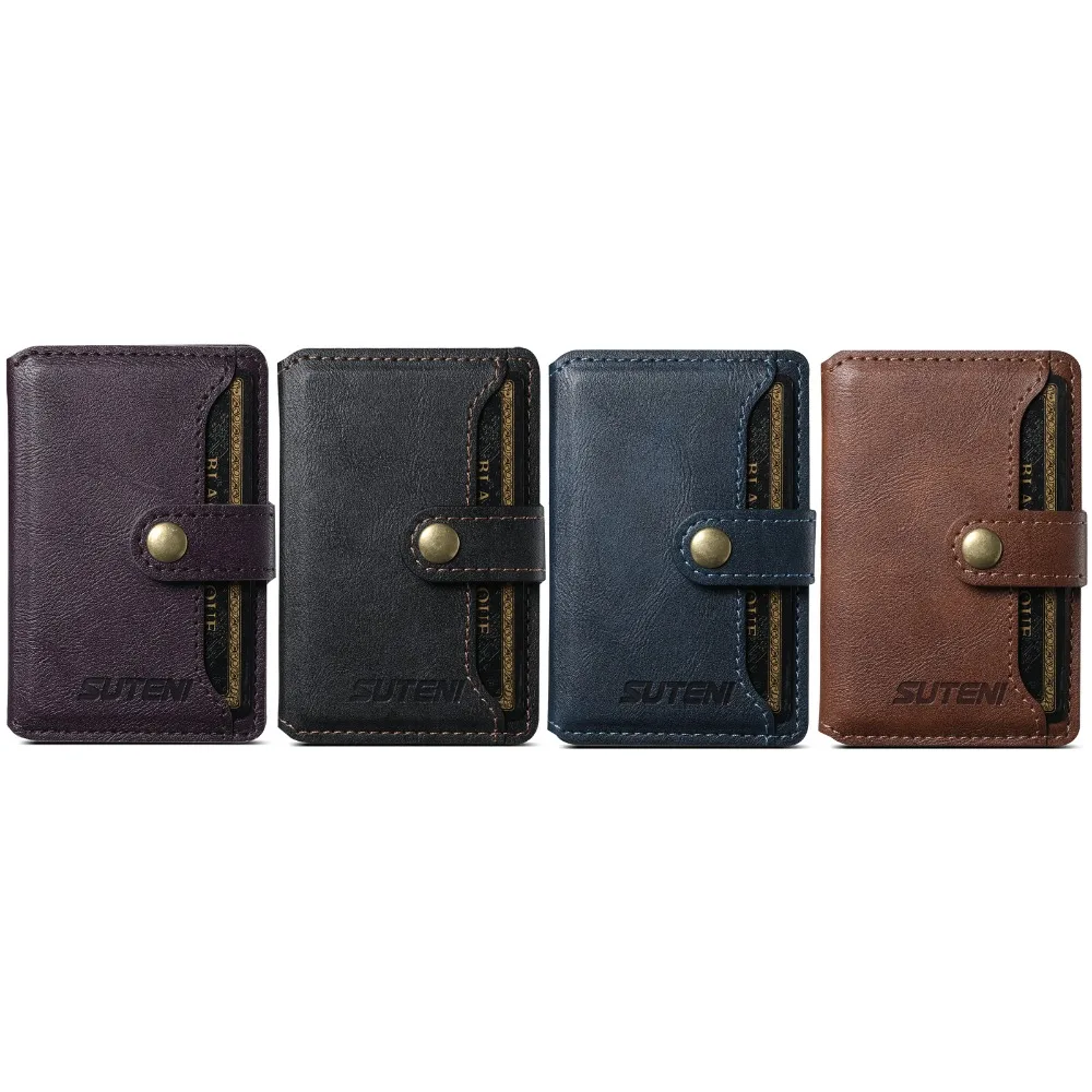 Leather Wallet Phone Mag-safe Magnetic Card ID Holder for iPhone 17 16 15 14 Pro Max Plus Universal Magnet Pocket Case Cover Bag