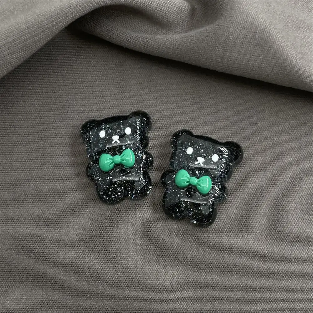 10pcs Cartoon resin coffee bear pendant diy handcrafted jewelry accessories making for Earring keychain Phone case decoration view 6