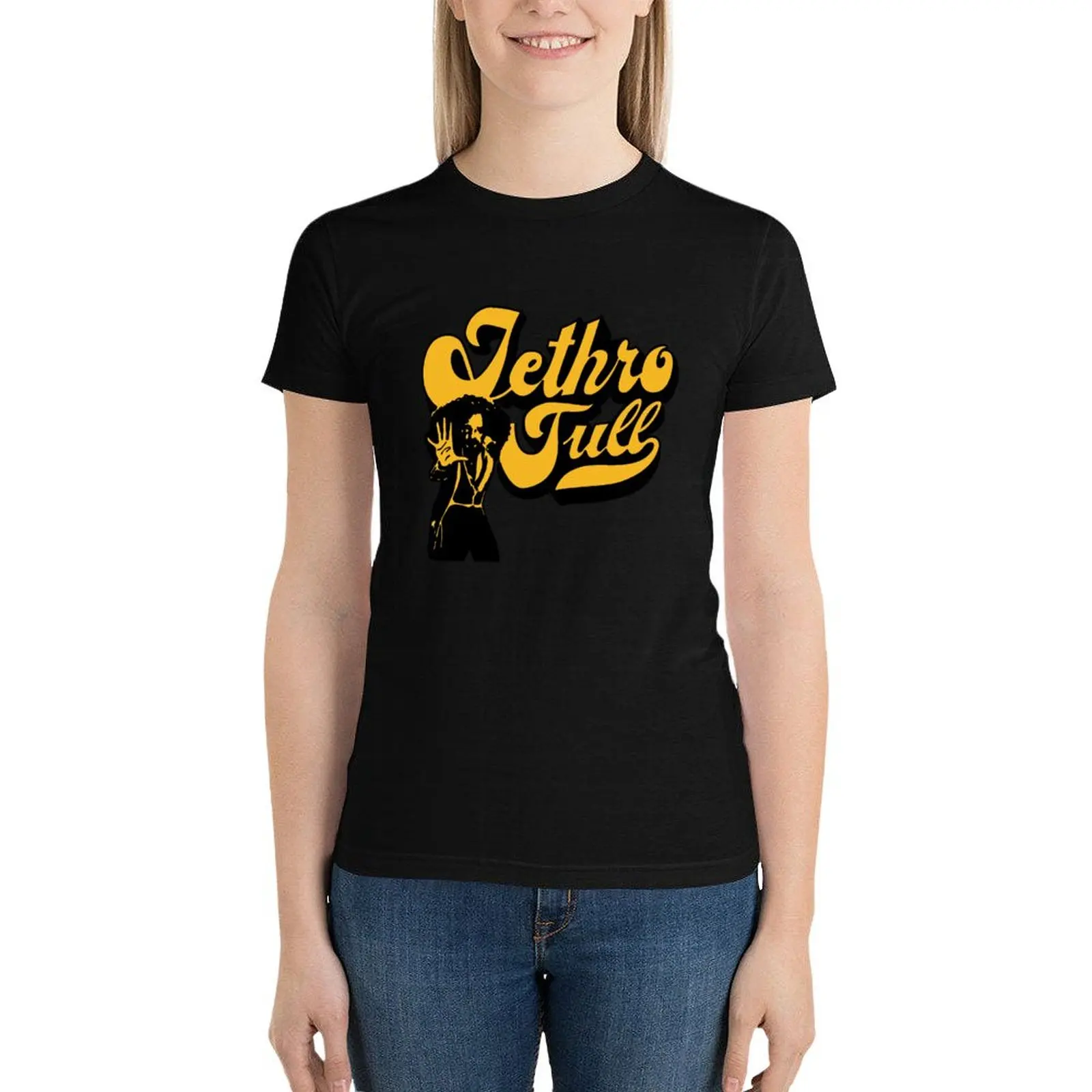 Jethro Tull T-Shirt oversized graphics hippie clothes female western t shirts for Women