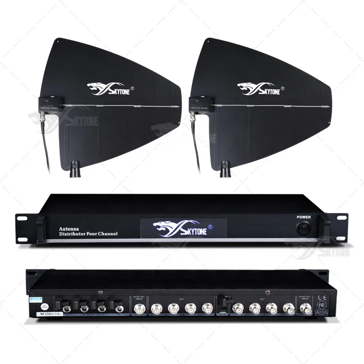 Sistema amplificador de antena distribuída com microfone sem fio UA845E UHF