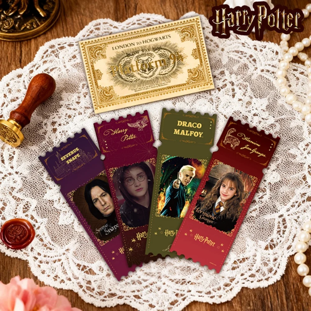 Genuine Harry Potter Commemorative Ticket Holder Hogwarts Hermione Malfoy Snape Postcards Stickers Bookmark Sticky Note Set Gift - view 3