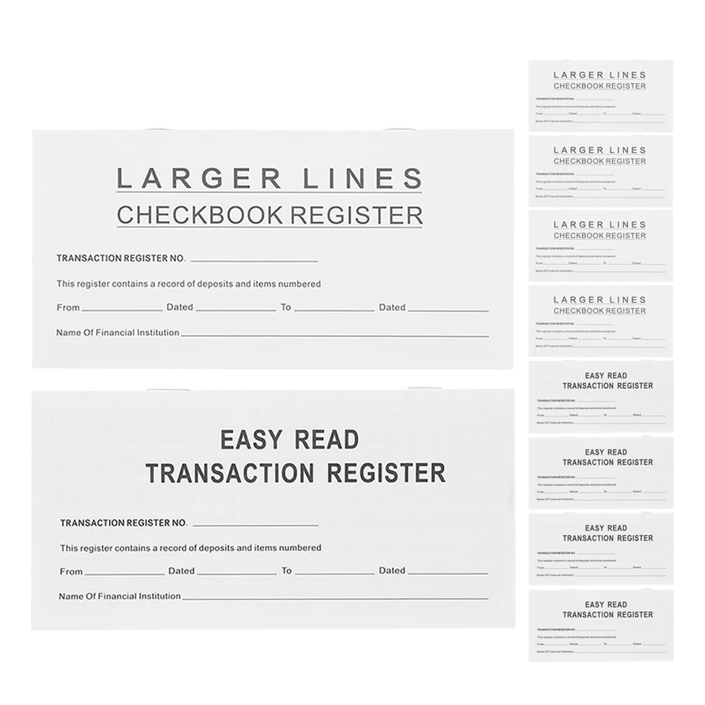 

10 Books Check Checkbook Financial Organizer Register Registry for Personal Blank Ledger Transaction Ledgers Manager Registers