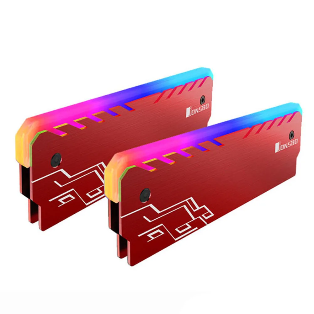 مفرشة المشتت الحراري RGB للكمبيوتر المكتبي RAM لتبريد ذاكرة DDR DDR3 DDR4 #4
