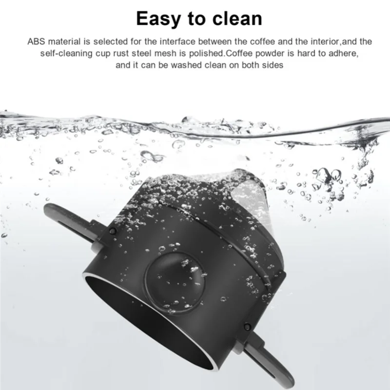 ABJT-Portable Coffee Filter Reusable Funnel Tea Infuser Stainless Steel Minie Dripper Coffee Dripper For Home Office Trave